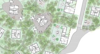 Grundriss EG 1:200 Quartier Forêts ARCHITECTURE ET SCANDINAVIE, Stigsborg un quartier de demain von Clément Mathey